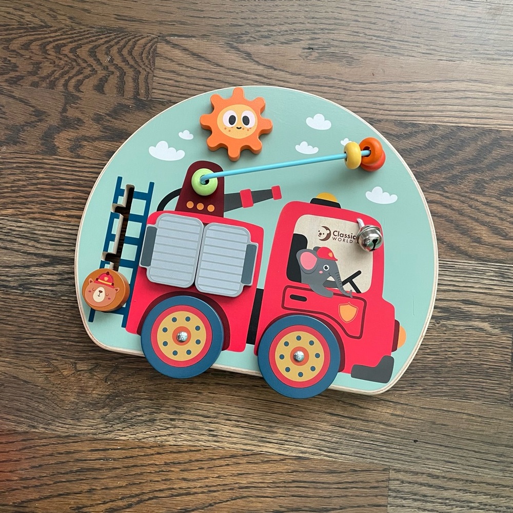 Wood Firetruck Activity Toy